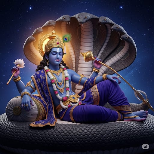 देवशयनी एकादशी पर शेषनाग पर योगनिद्रा में लीन भगवान विष्णु